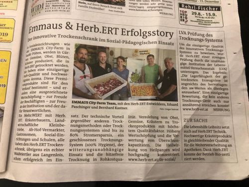 Emmaus & Herb.ERT Erfolgsstory – Bezirksblätter NÖ